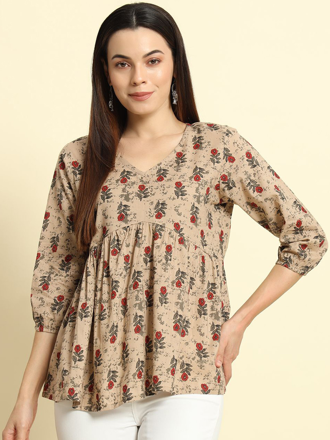 Sa Rasa Buy Sa Rasa Floral Printed Peplum Top - Kurtas for Women 30858782 | Myntra