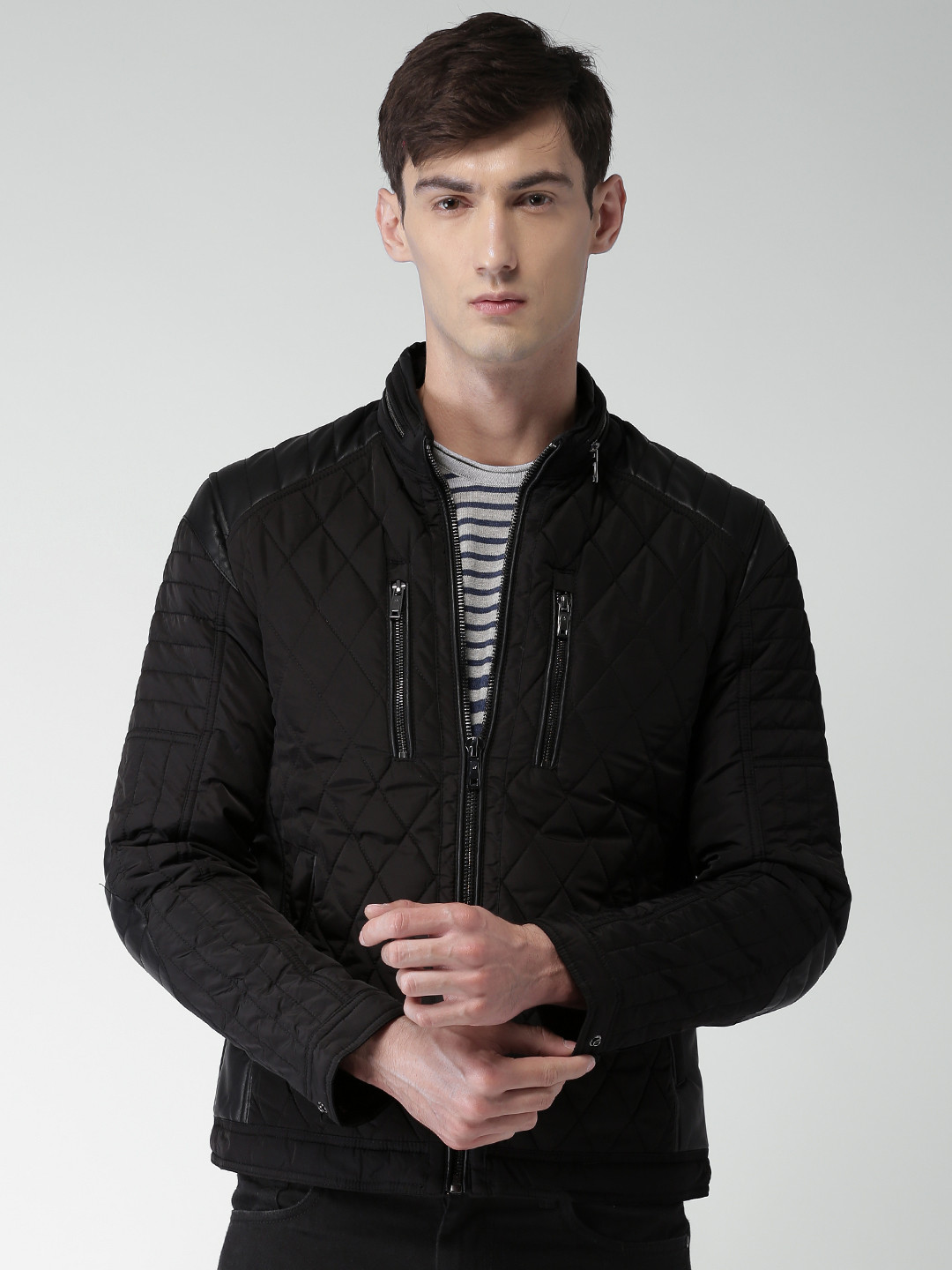 Buy Celio Men Black Solid Quilted Jacket Jackets for Men 2024103 Myntra