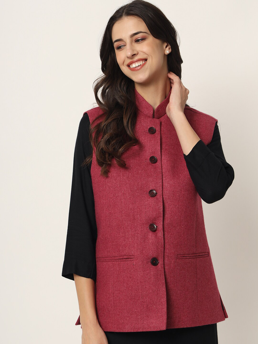 Vastraa Fusion Women's Georgette A-Line Dress with Cotton Lining Chevron Pattern