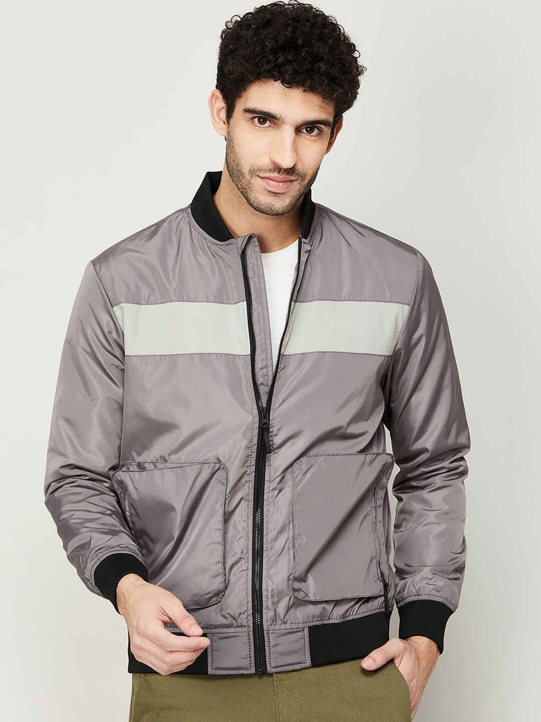 Buy Bossini Men Grey Bomber Jacket Jackets for Men 20249978 Myntra