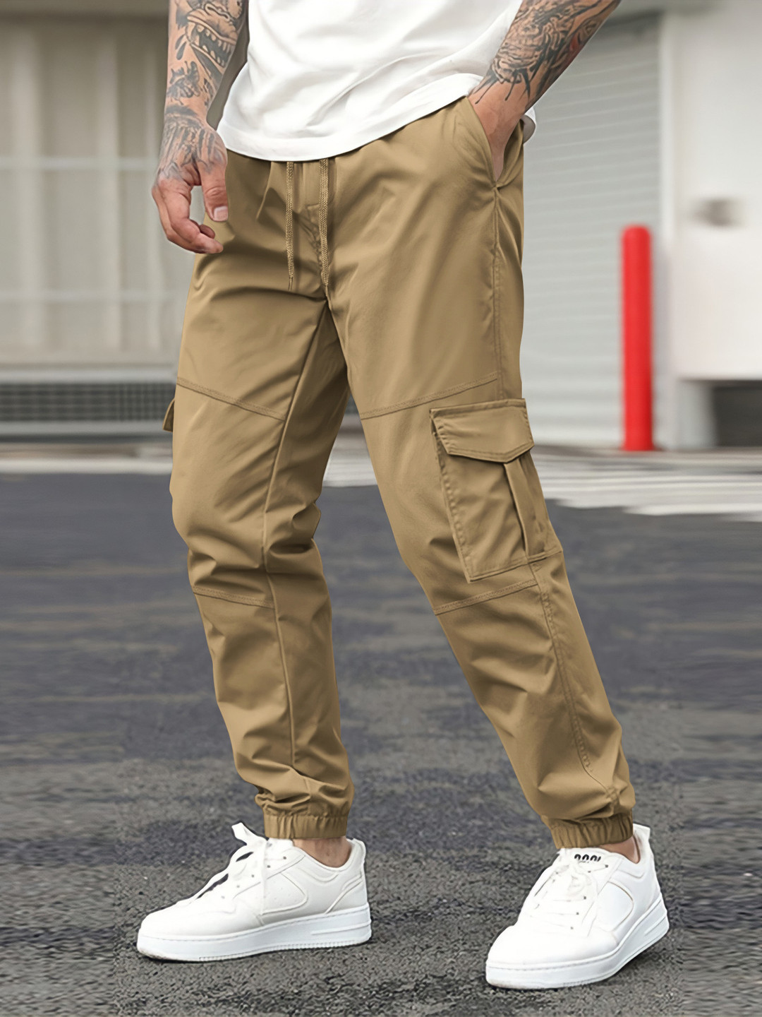 Buy StyleCast X Revolte Men Regular Fit Mid Rise Cargos Trouser ...