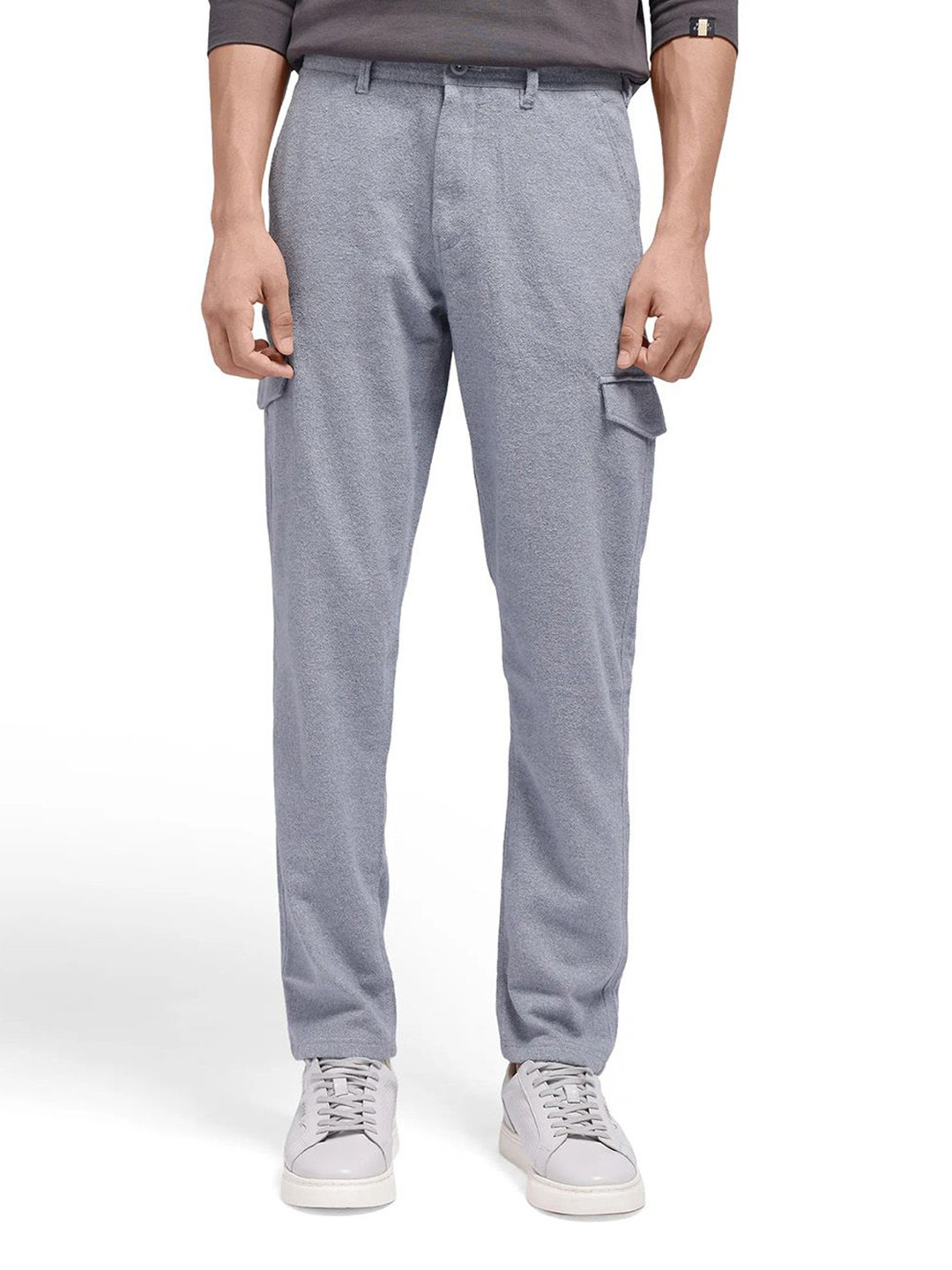 Buy RARE RABBIT KALOR Men Cotton Regular Fit Tailored Mid Rise Cargos ...