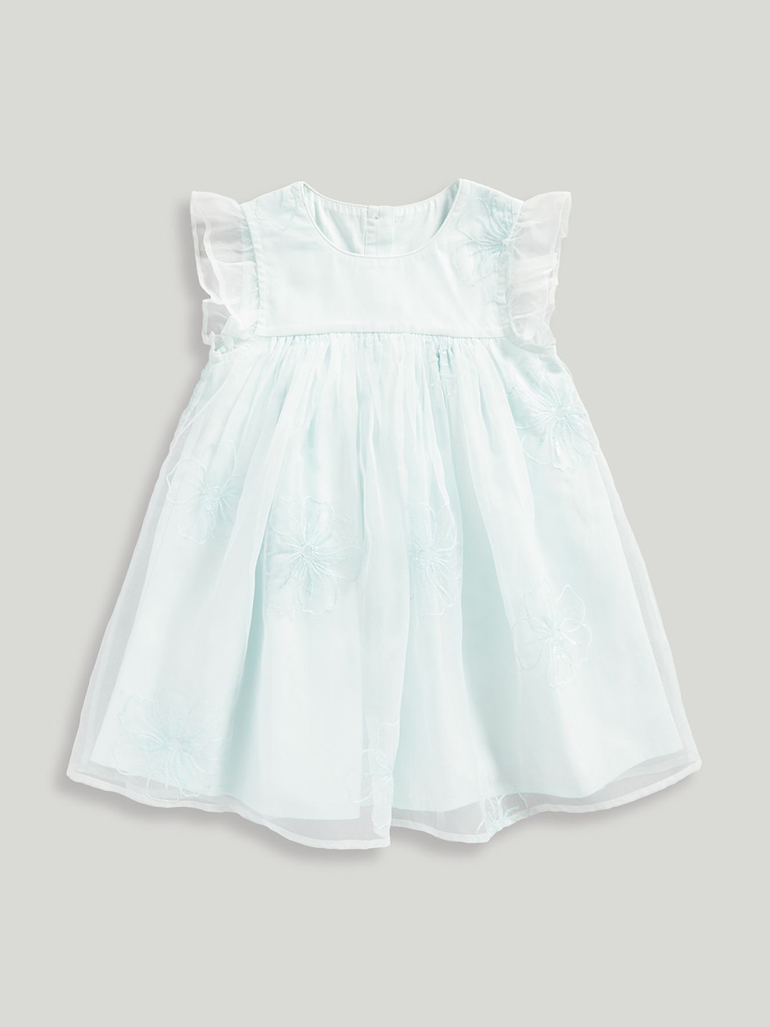Mothercare Purple Embroidered Tiered Dress