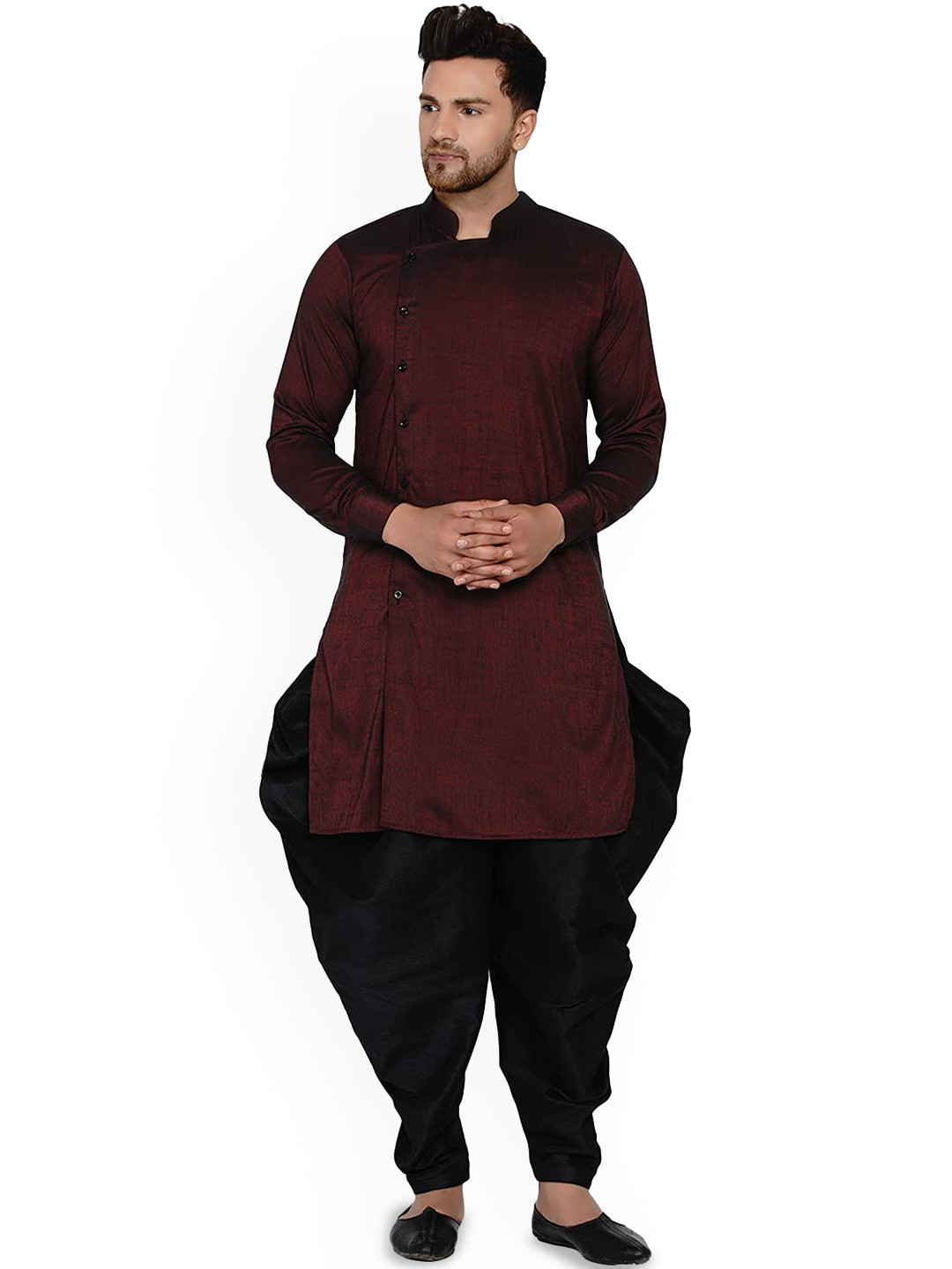 Veera Paridhaan Kurta Uni En Soie Pour Homme Avec Pyjama, Jaune, 3X-Large