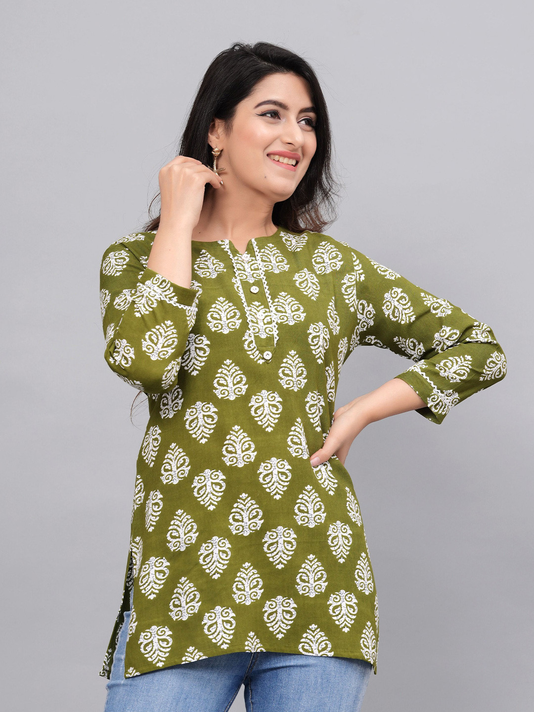 Rayon black  V neck top with kaantha embroidery