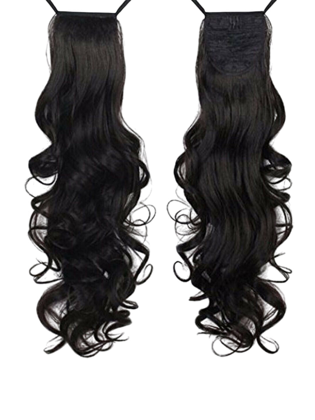 Buy Camola Deva Clip In Wavy Ribbon Ponytail Hair Extension Black 22 ...
