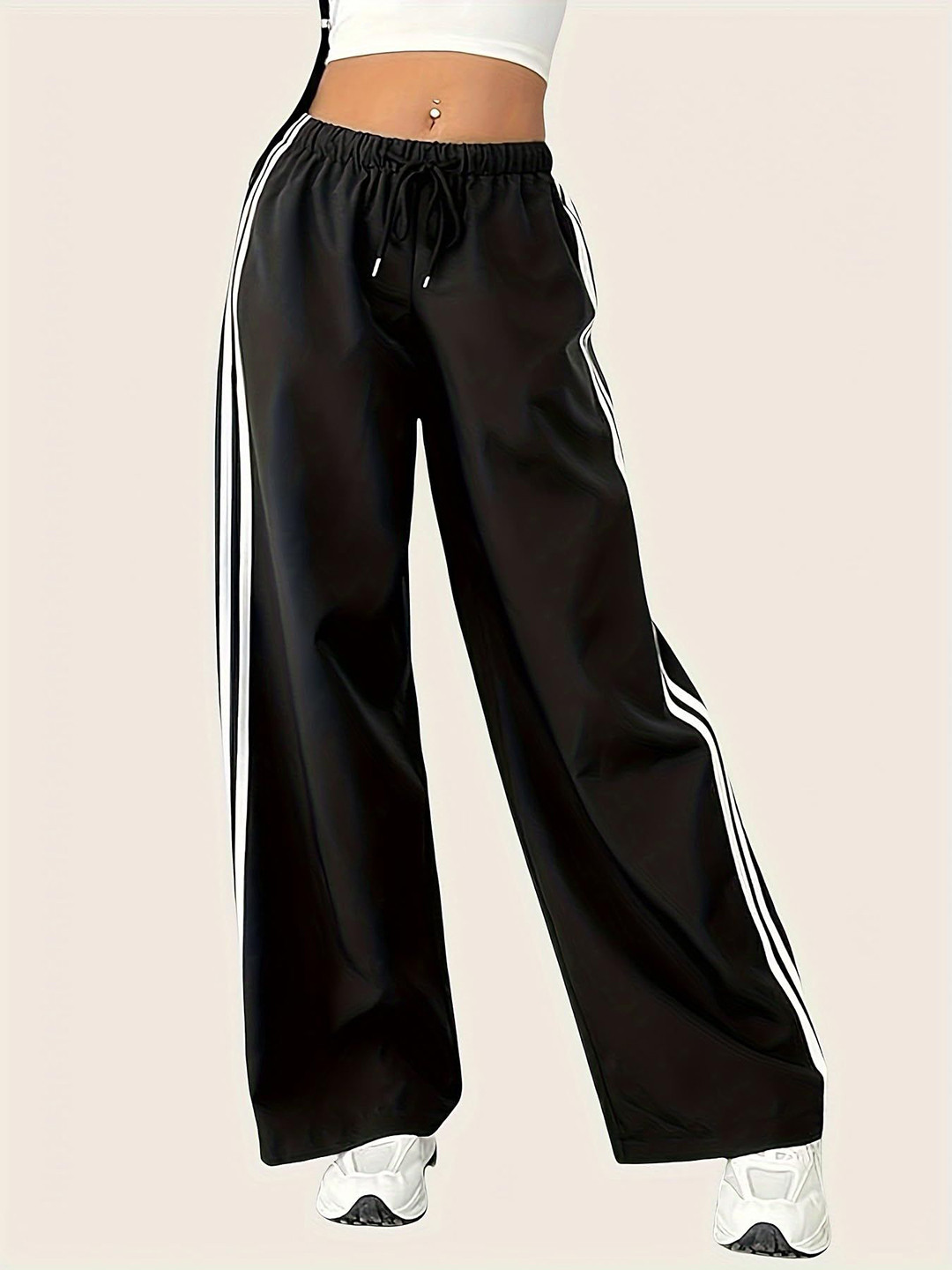 Women's Pack of 2 Track Pants-Navy and Light Grey-StyleStone