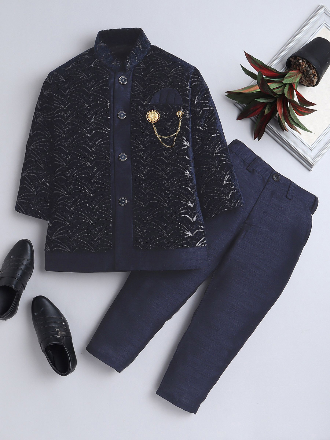 AHHAAAA Boy's Ethnic Festive Cotton Kurta and Dhoti Pant Set main image 1