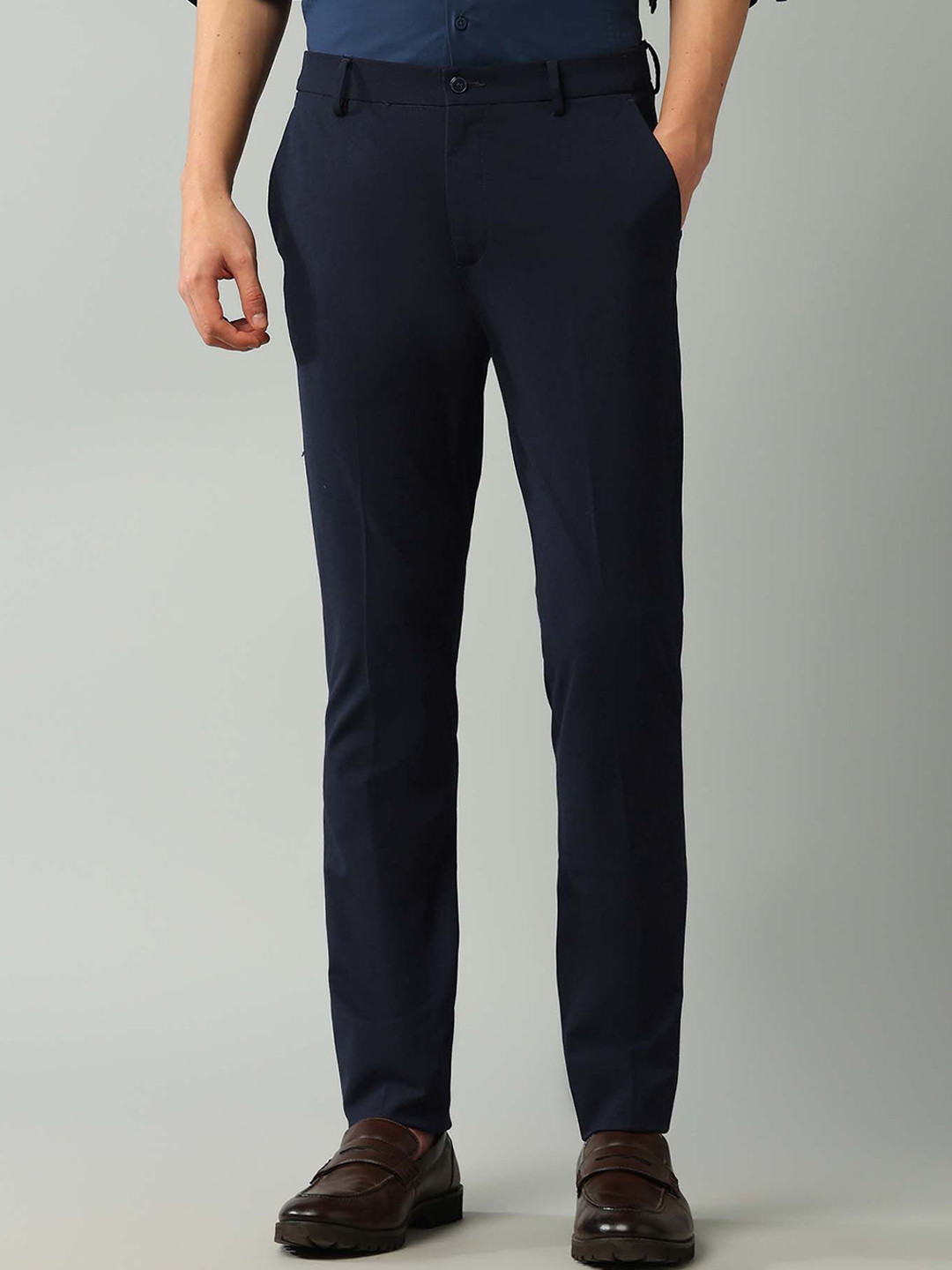 Buy Arrow New York Men Slim Fit Mid Rise Formal Trousers - Trousers for ...