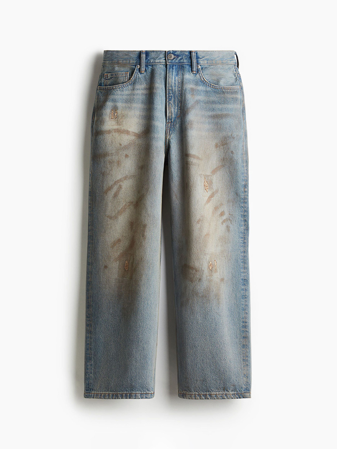 Buy H M Baggy Jeans 1235413014 Blue Multi Jeans For Men 32562492 Myntra