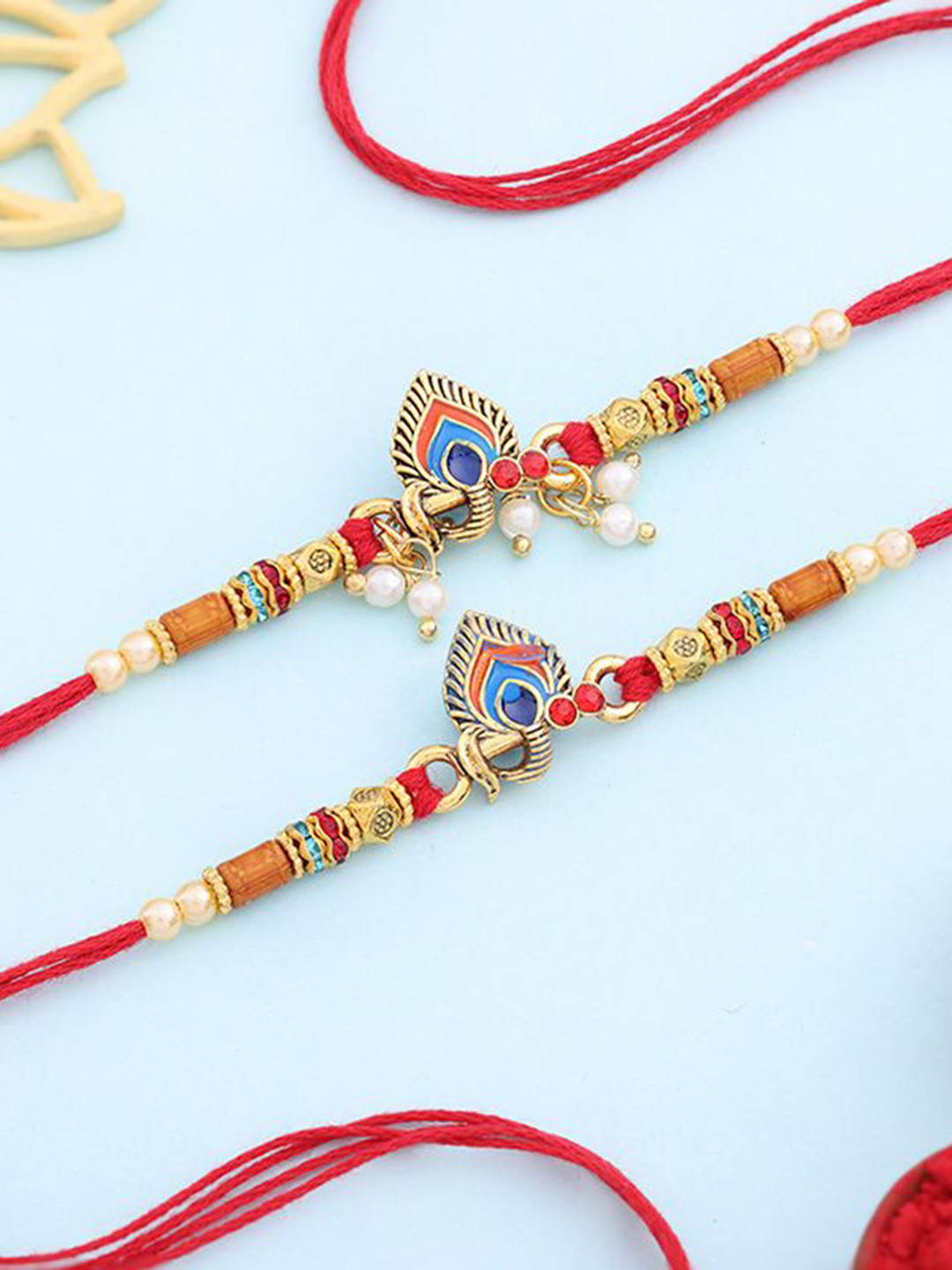 Mor Rakhi Buy Floweraura Mor Pankh Bhaiya Bhabhi Rakhi With Roli - Rakhi for ...