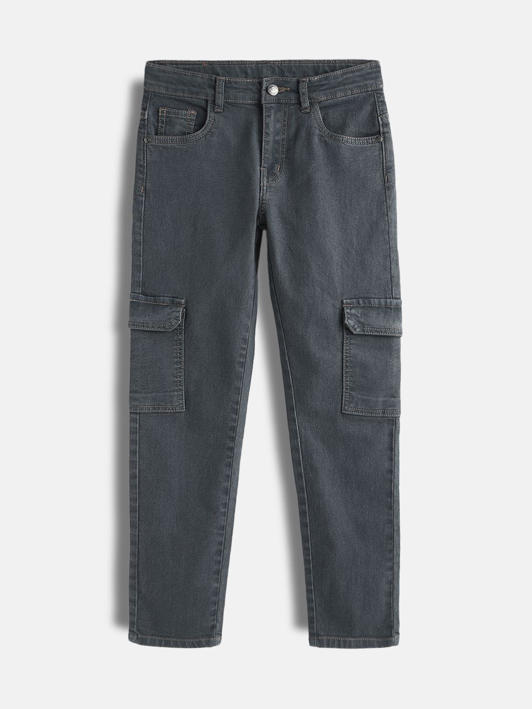 Urban Classics Jeans Bambino Anni '90 - Modello Mid Indigo Washed - Vestibilità Loose Vita Bassa - 100% Cotone - 6