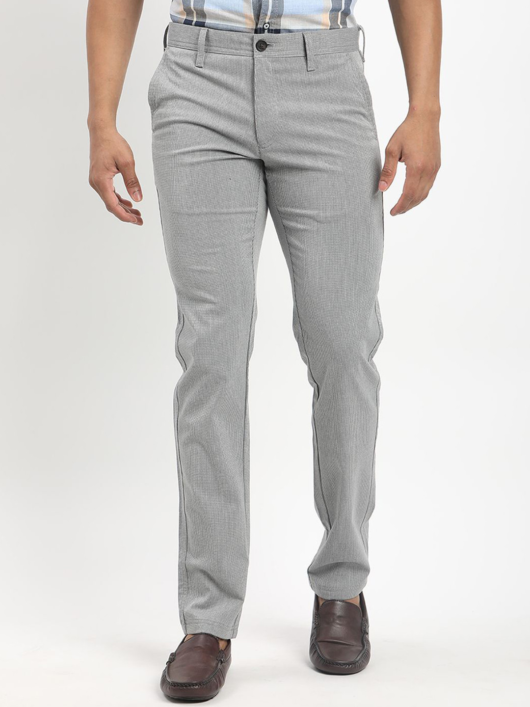 Buy Indian Terrain Men Brooklyn Slim Fit Trousers - Trousers for Men ...