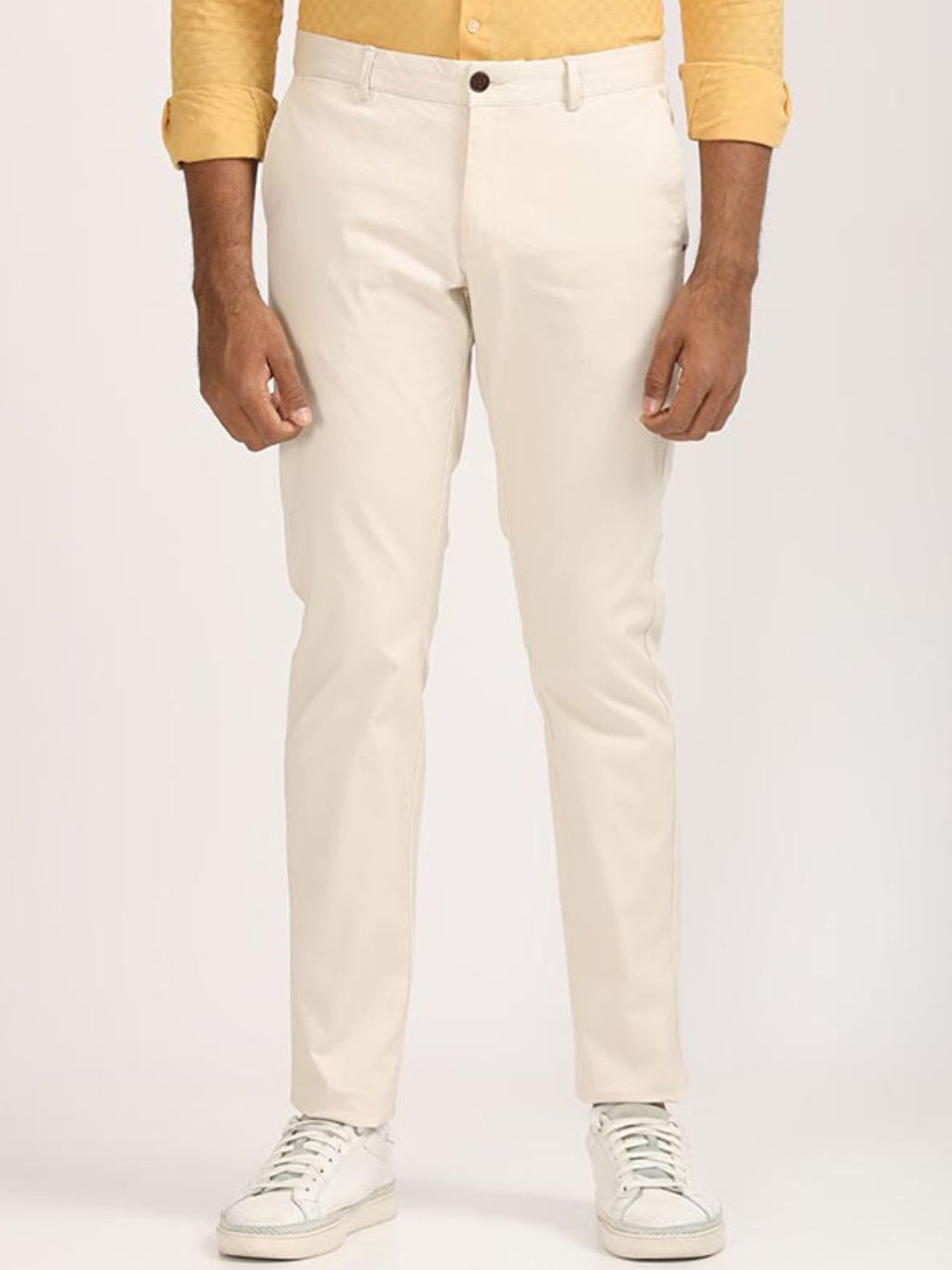 Buy Indian Terrain Men Brooklyn Slim Fit Trousers - Trousers for Men ...