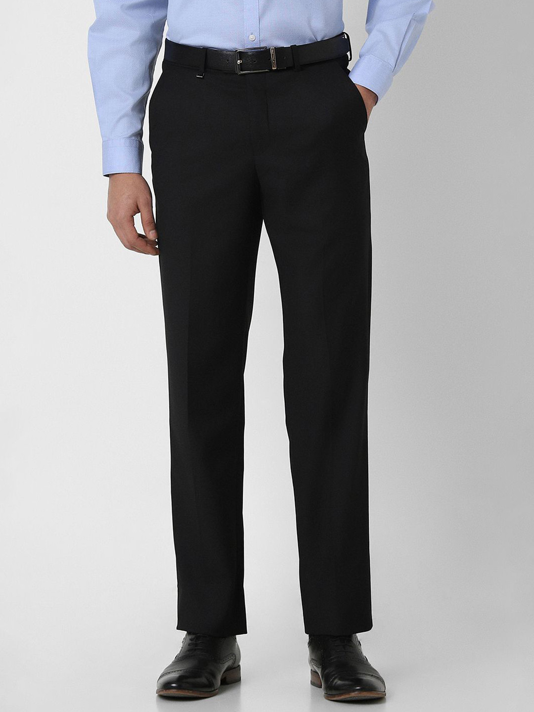 Buy Van Heusen Men Mid Rise Trousers - Trousers for Men 33202899 | Myntra