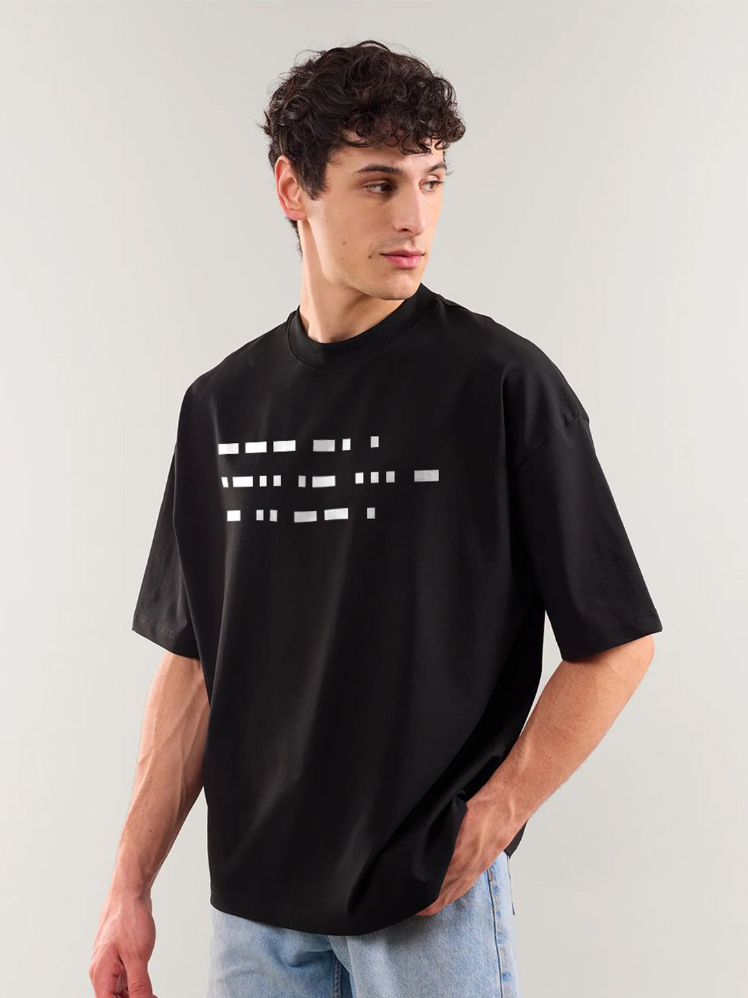Men's Graphic Round Neck Oversized T-Shirt main image 0