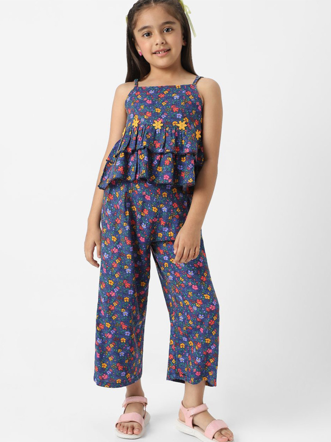 Nautinati Girls Party Wear Top and Skirt Set