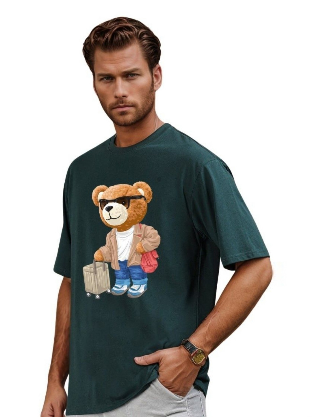 Blueficus Men's T-Shirt Solid High Neck Cotton Blend main image 0