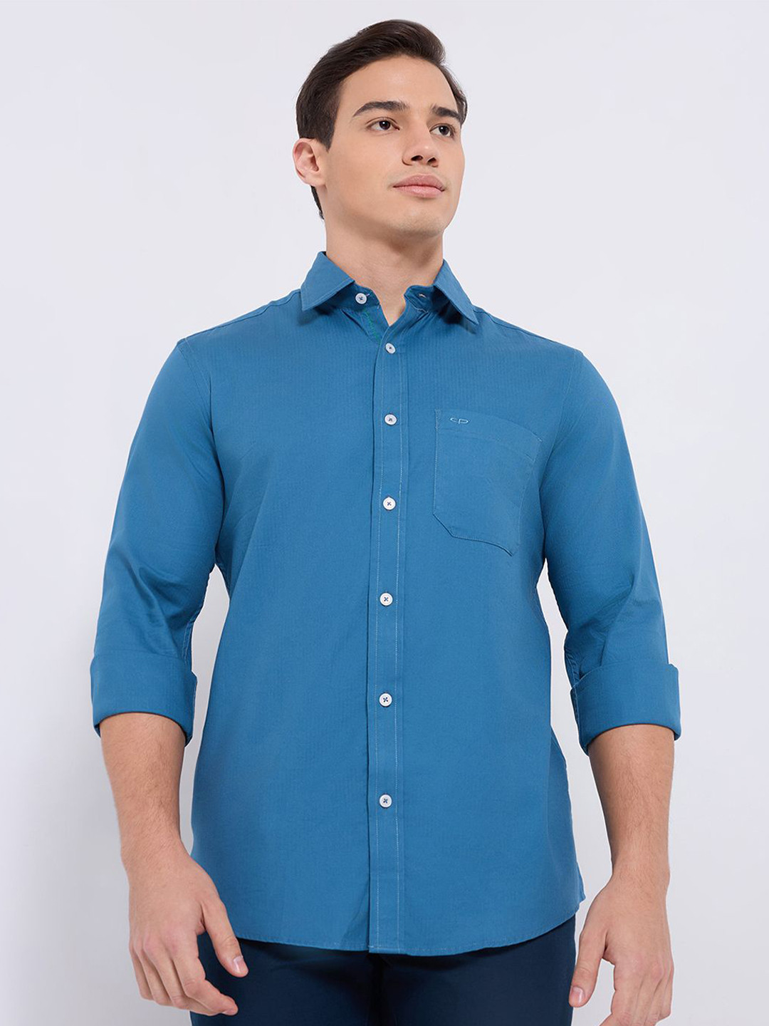 Buy ColorPlus Men Solid Regular Fit Cotton Casual Shirt - Shirts for ...