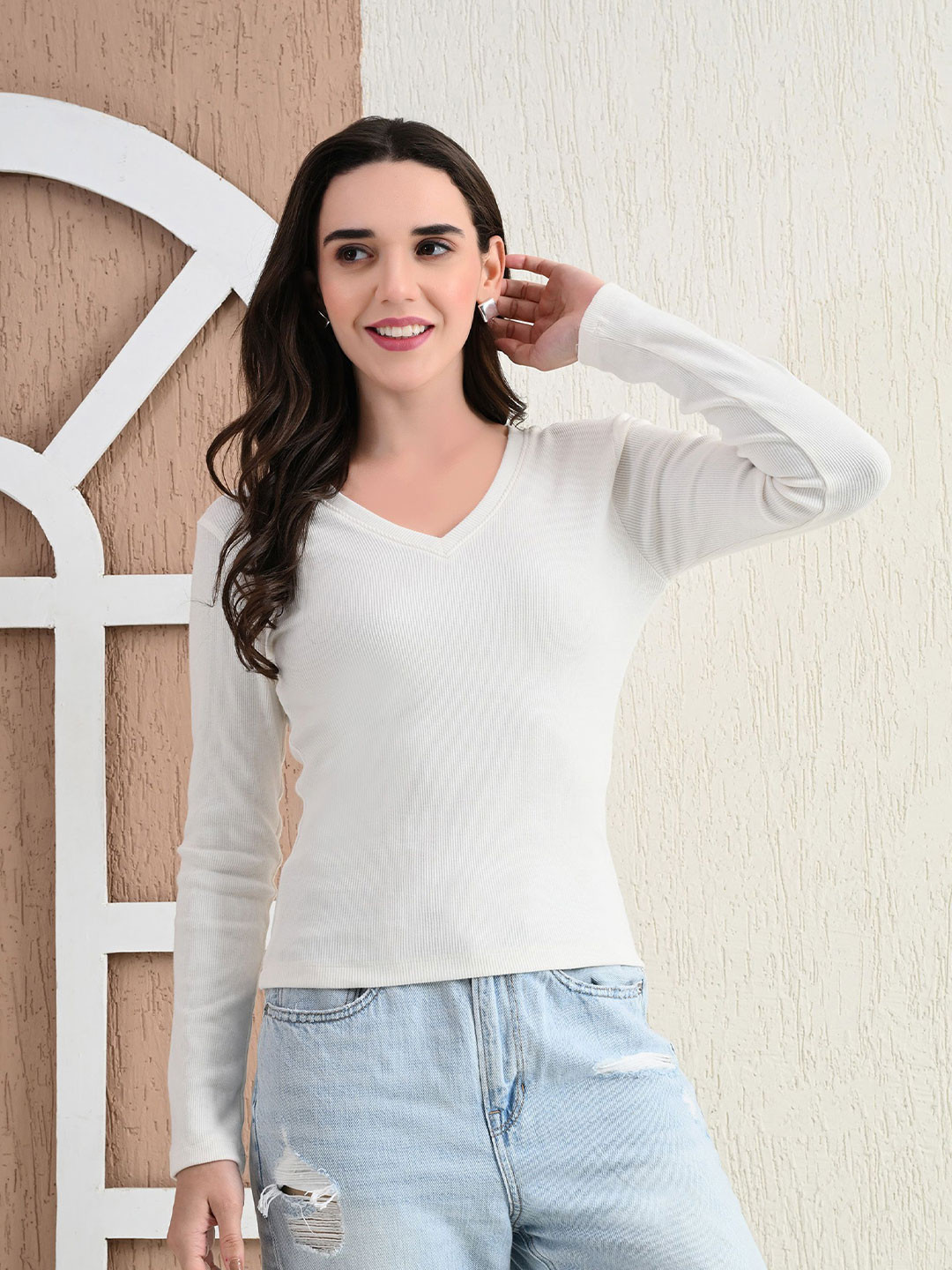 V-neck Cotton Top