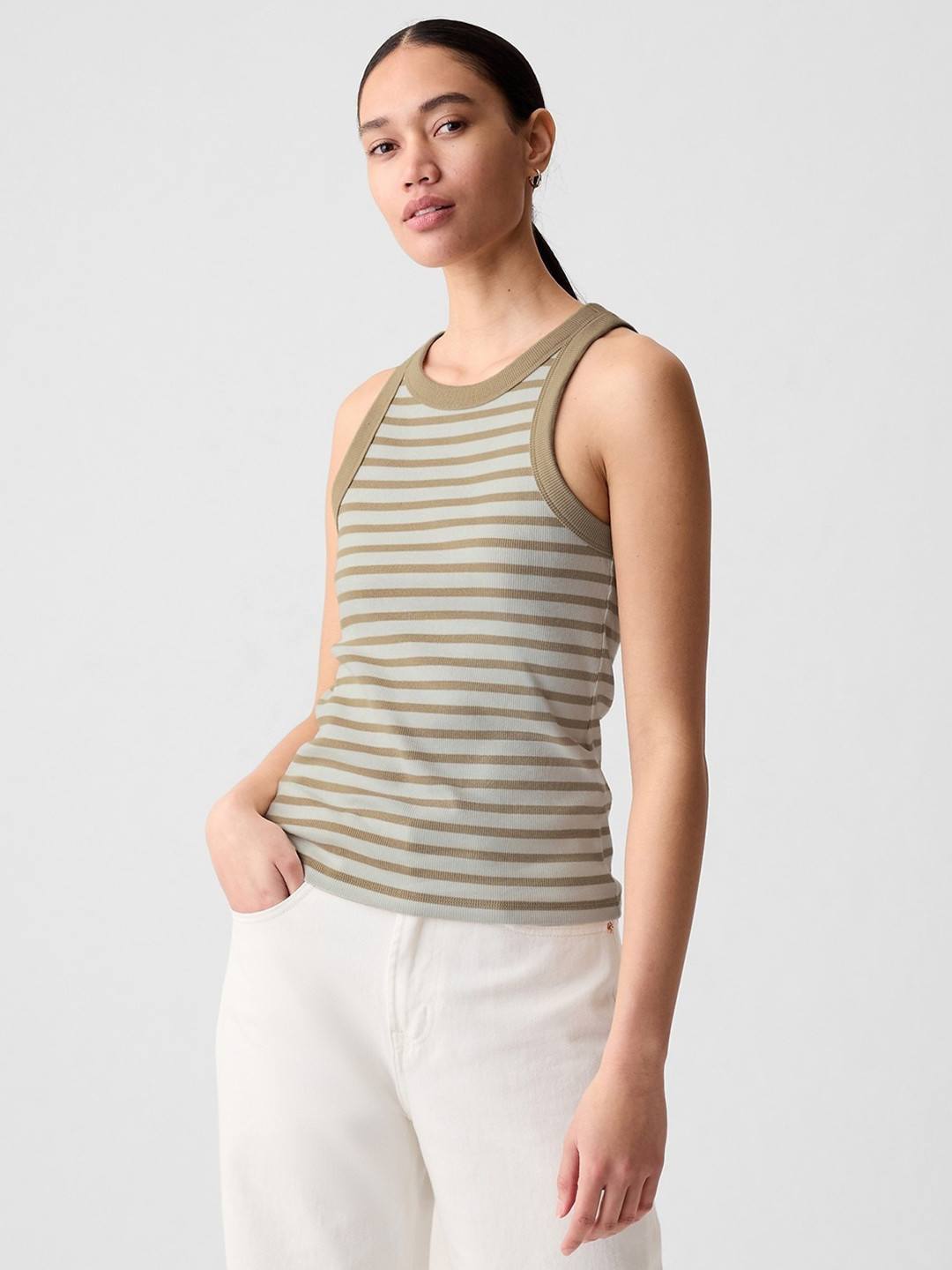 Horizontal Ribbed Tops Buy GAP Horizontal Striped Ribbed Tank Top - Tops for Women 33815118 ...