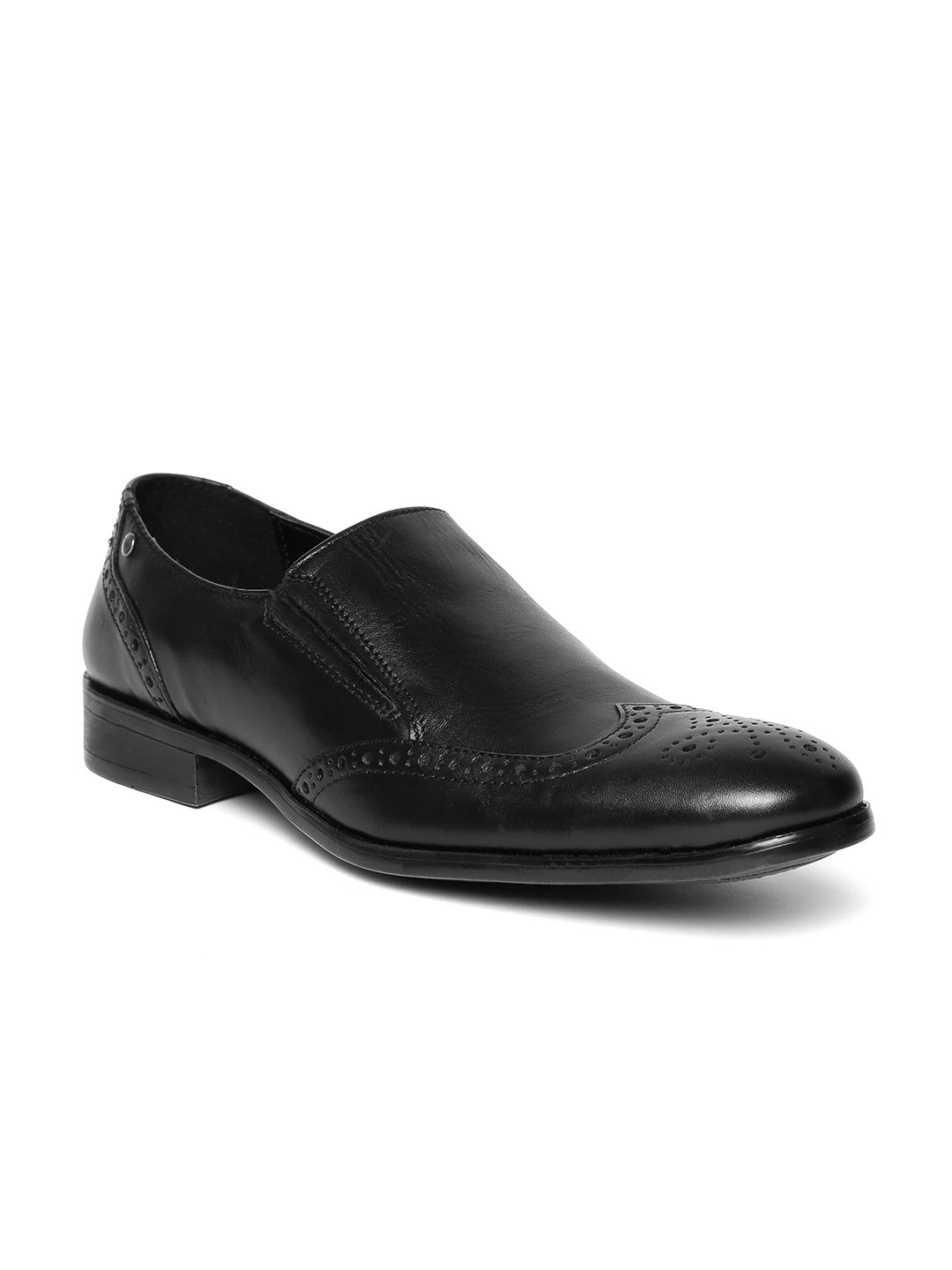 Buy Red Tape Men Black Leather Semiformal Slip Ons Formal Shoes for