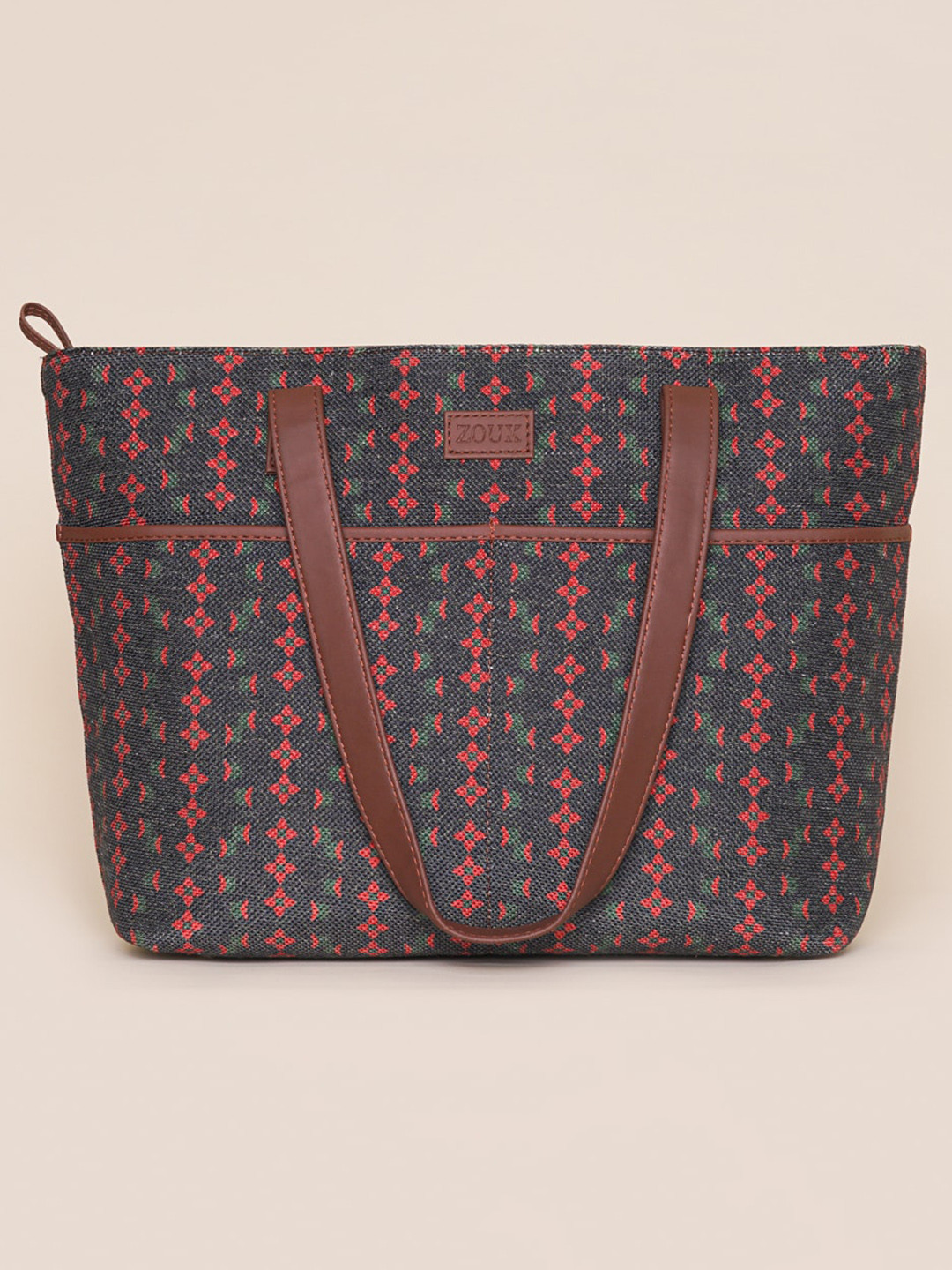 Buy ZOUK Black Floral Bucket Tote Bag Handbags for Women 20252508 Myntra