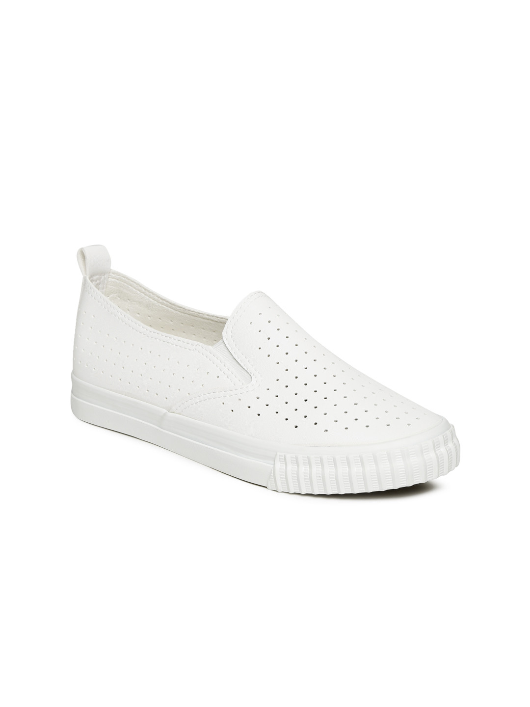 Buy Ginger By Lifestyle Women White Slip On Sneakers