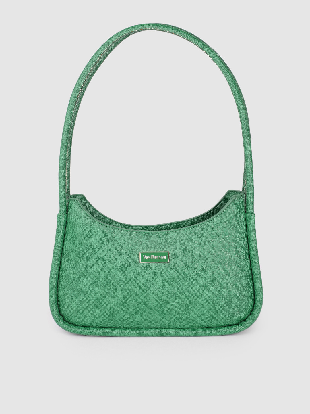 Buy Van Heusen Green Solid Structured Shoulder Bag Handbags for Women