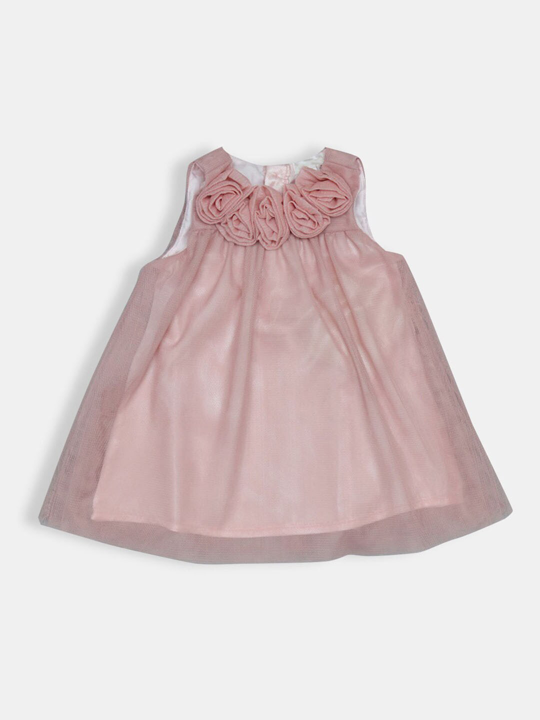 Buy Hopscotch Baby Girls Pink Applique Sleeveless A Line Party Dress Dresses for Girls