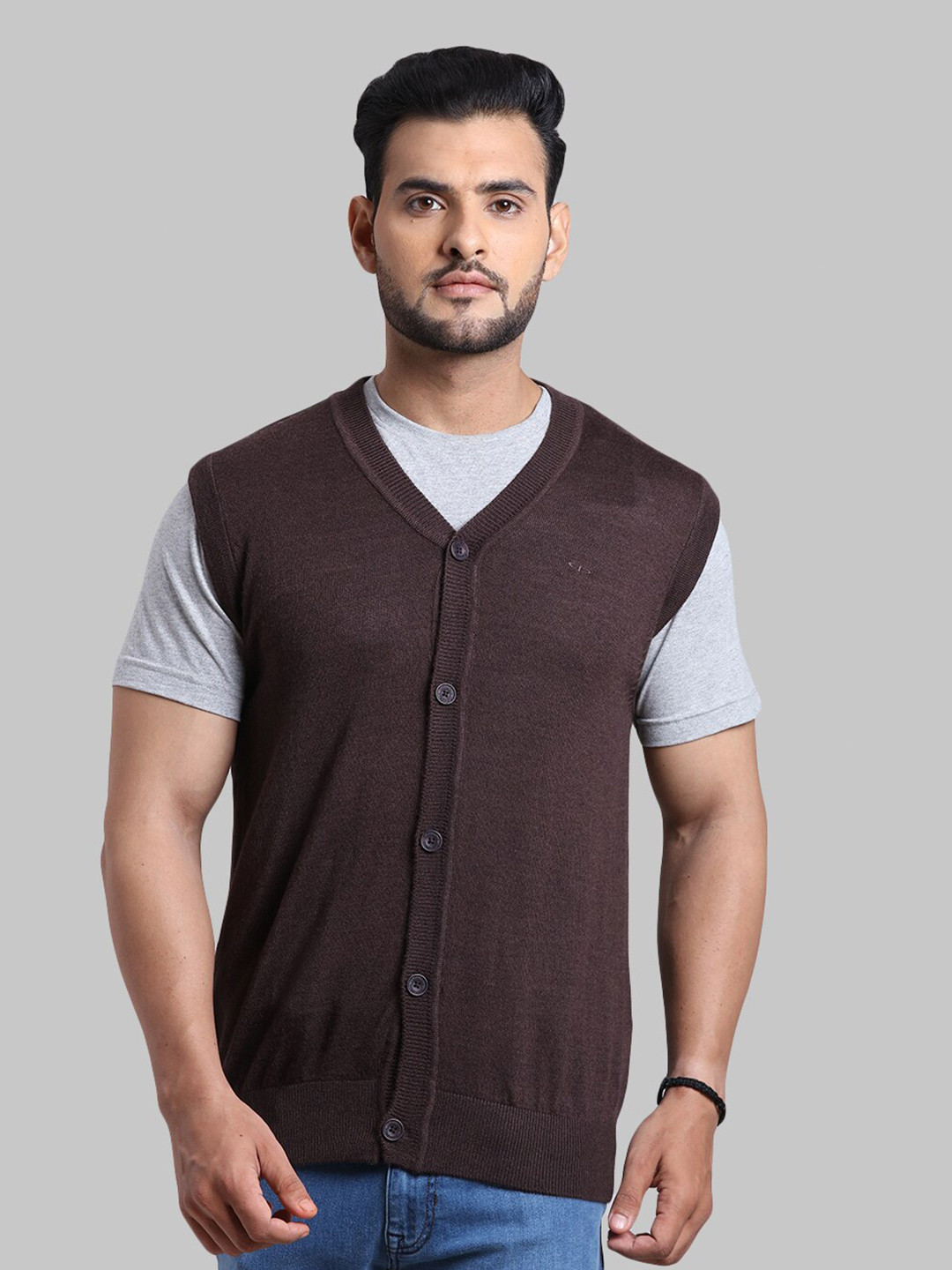 Buy ColorPlus Men Brown Cardigan - Sweaters for Men 20266368 | Myntra