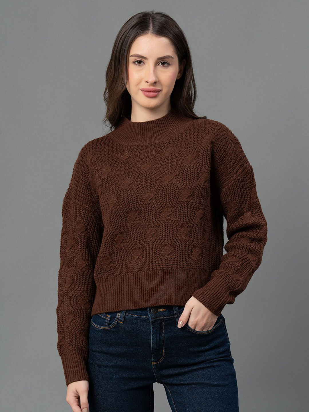 Buy Mode By Red Tape Women Brown Sweater Sweaters for Women 20267854 Myntra