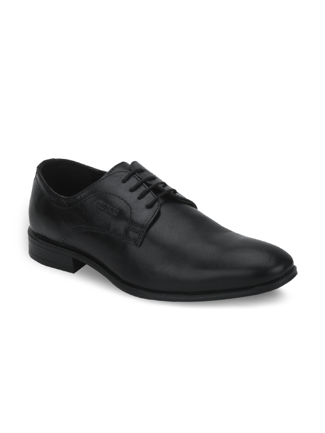 red tape mens black leather formal shoes
