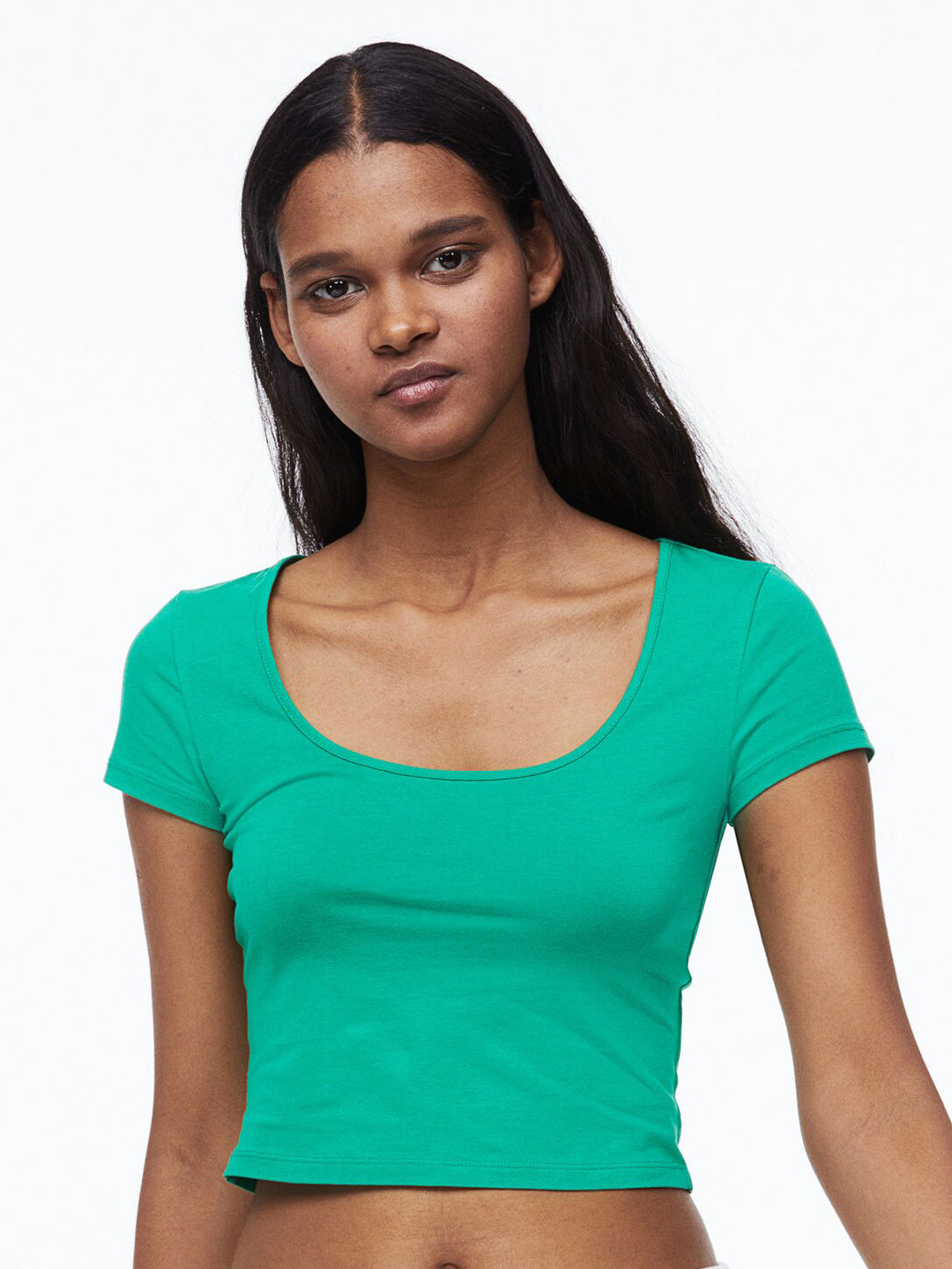 Buy H&M Woman Cotton Jersey Top Tops for Women 20275502 Myntra