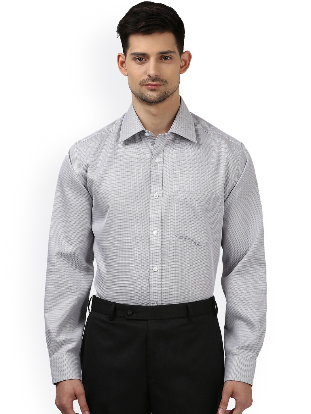 grey formal shirt for men