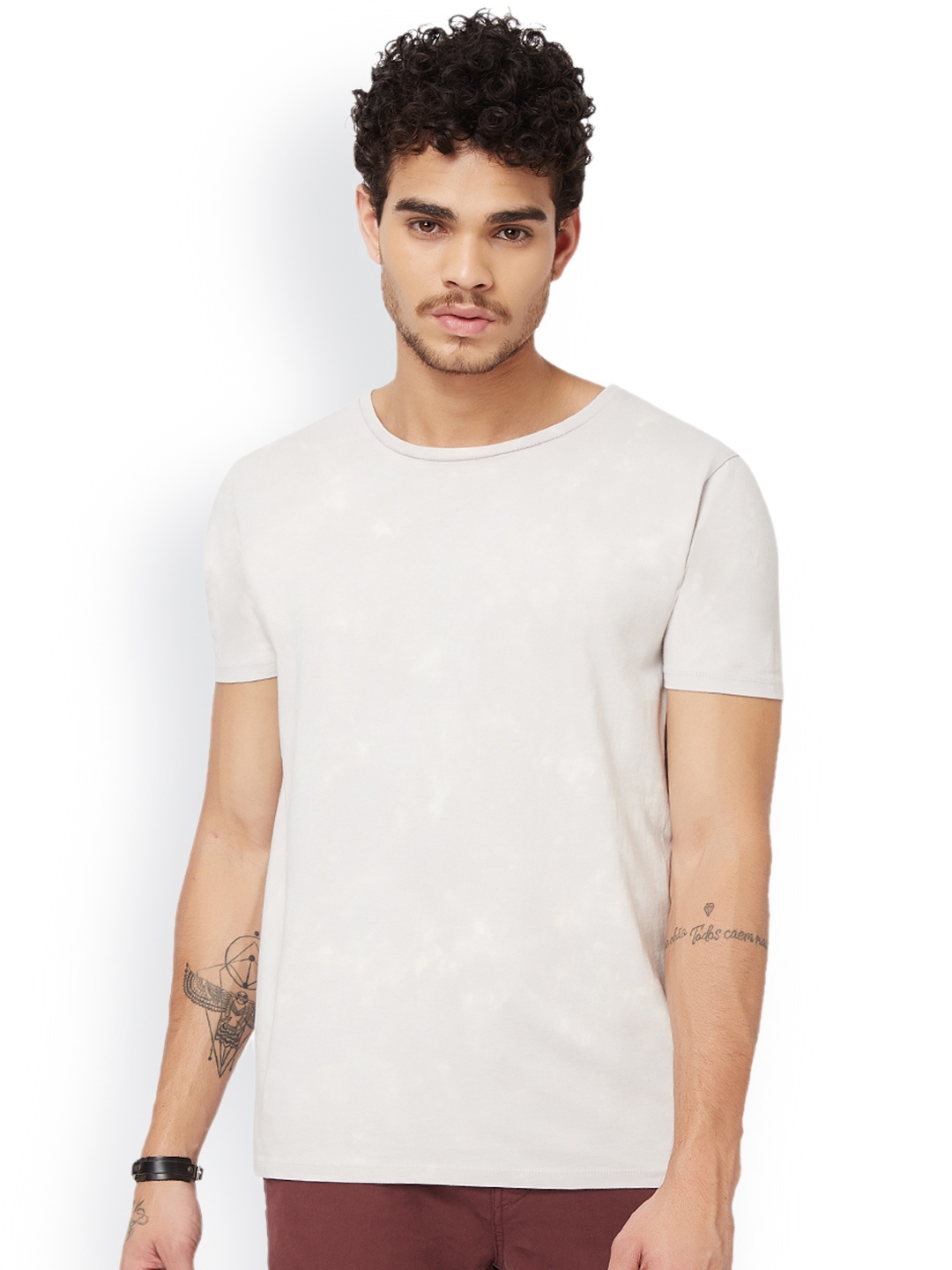 Buy Breakbounce Men Grey Solid T Shirt - Tshirts for Men 2028166 | Myntra