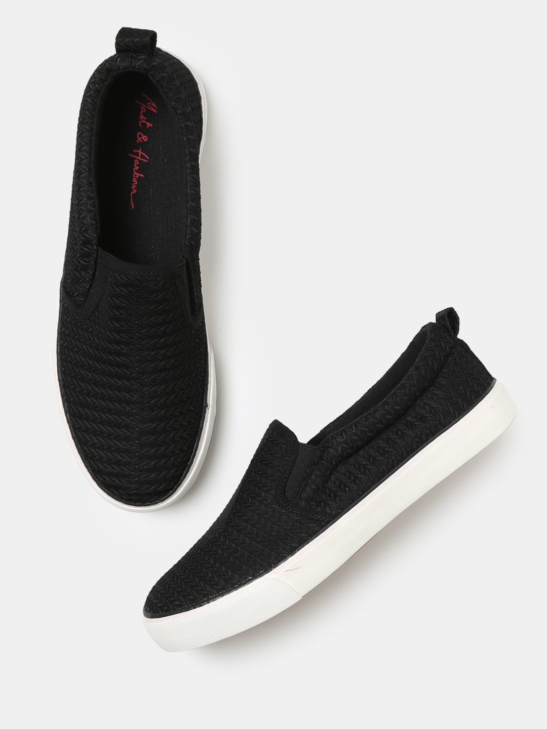 mast and harbour black sneakers
