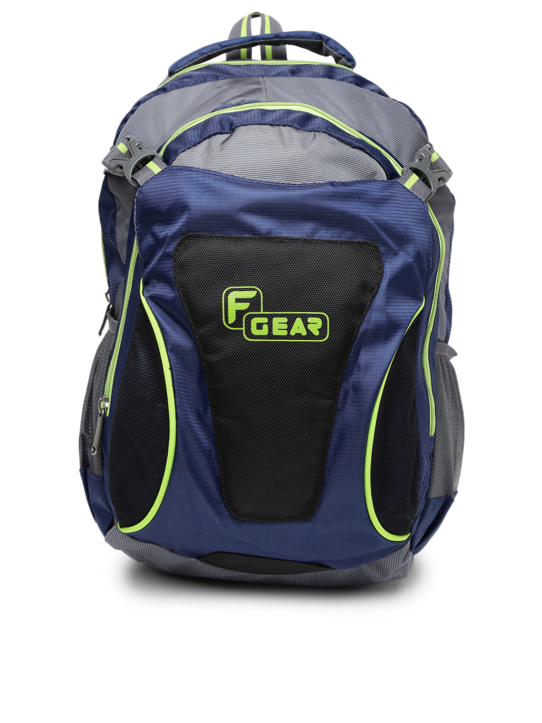 Buy F Gear Unisex Navy Blue & Grey Colourblocked Legend Backpack