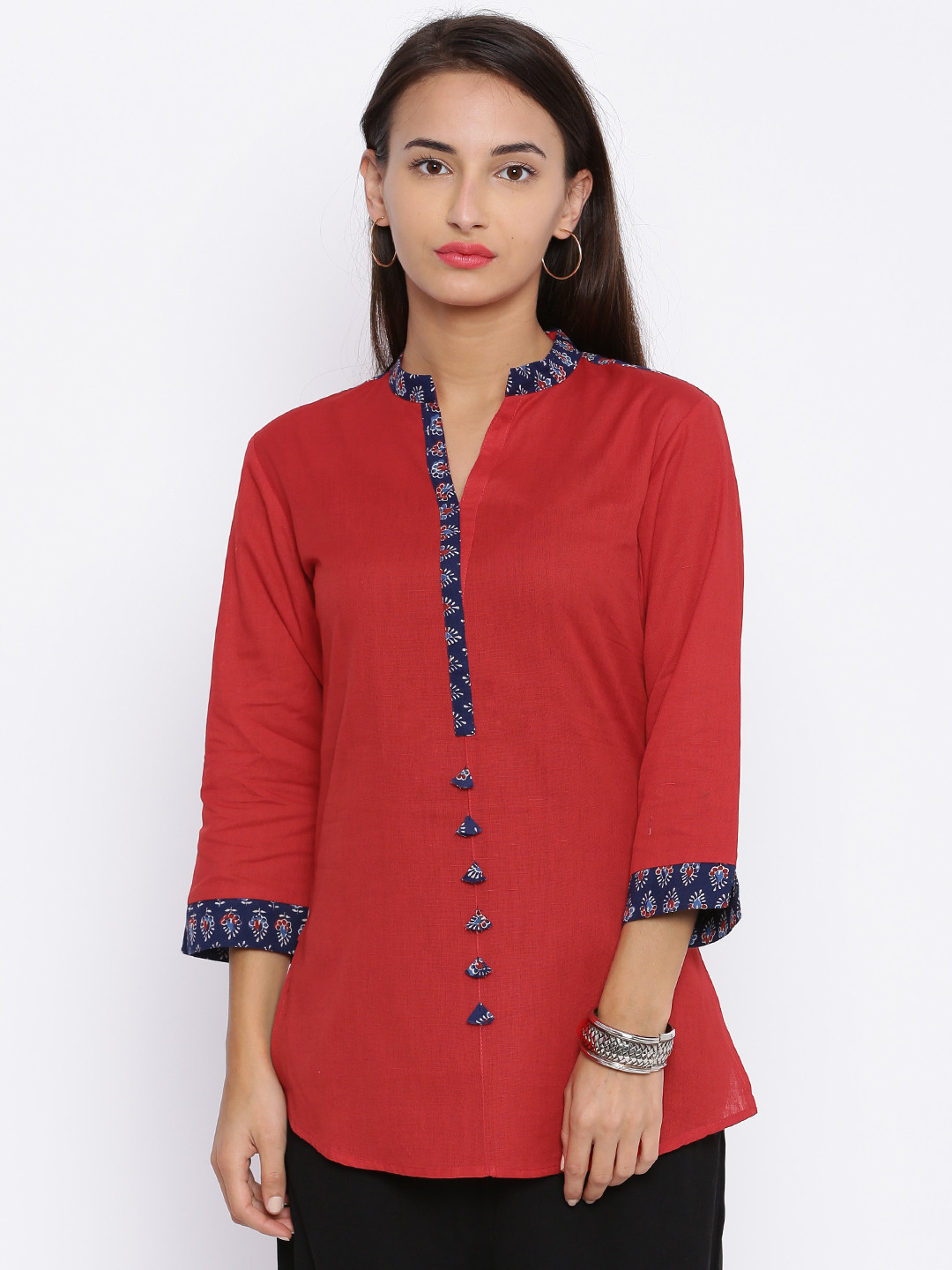 Buy Soch Red Solid Kurti - Kurtis for Women 2028942 | Myntra