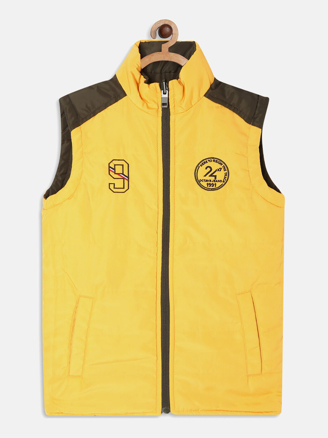 Buy Octave Boys Yellow Sleeveless Puffer Jacket Jackets for Boys
