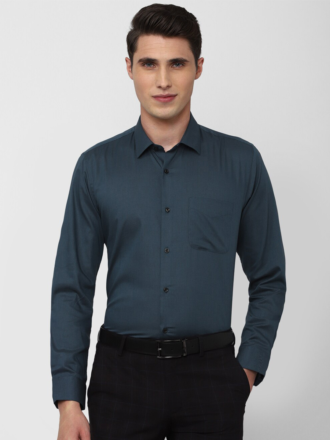 Buy Peter England Men Navy Blue Formal Shirt Shirts for Men 20293520