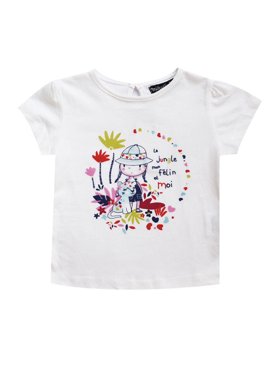 Buy Milou Girls White Printed Pure Cotton T Shirt Tshirts for Girls