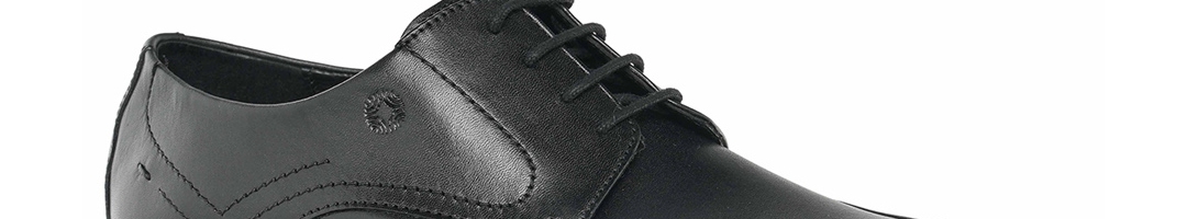 Buy Ruosh Men Black Solid Leather Formal Derbys - Formal Shoes for Men ...