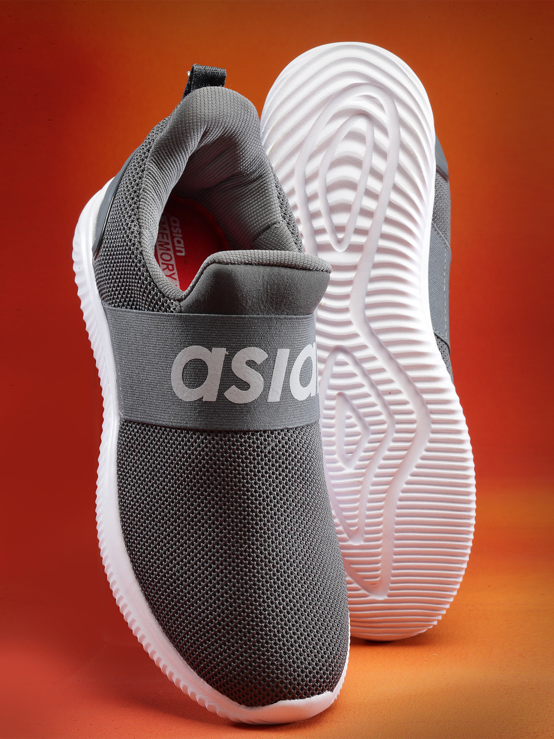 Buy ASIAN Men Grey Mesh Running Non Marking Shoes Sports Shoes for