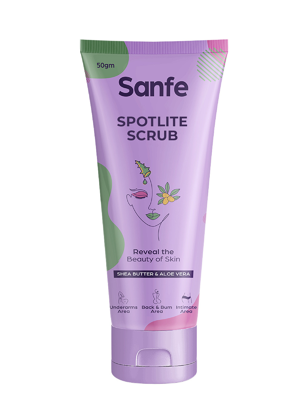Buy Sanfe Spotlite Sensitive Body Scrub For Dark Underarms Inner Thighs