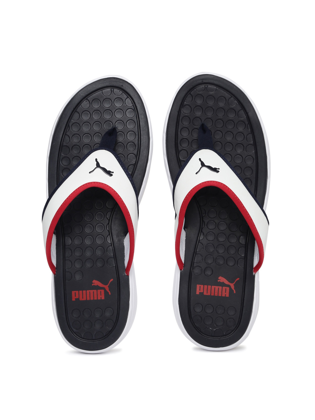 Buy Puma Men White & Navy Lycus Flip Flops - Flip Flops for Men 2030609 | Myntra