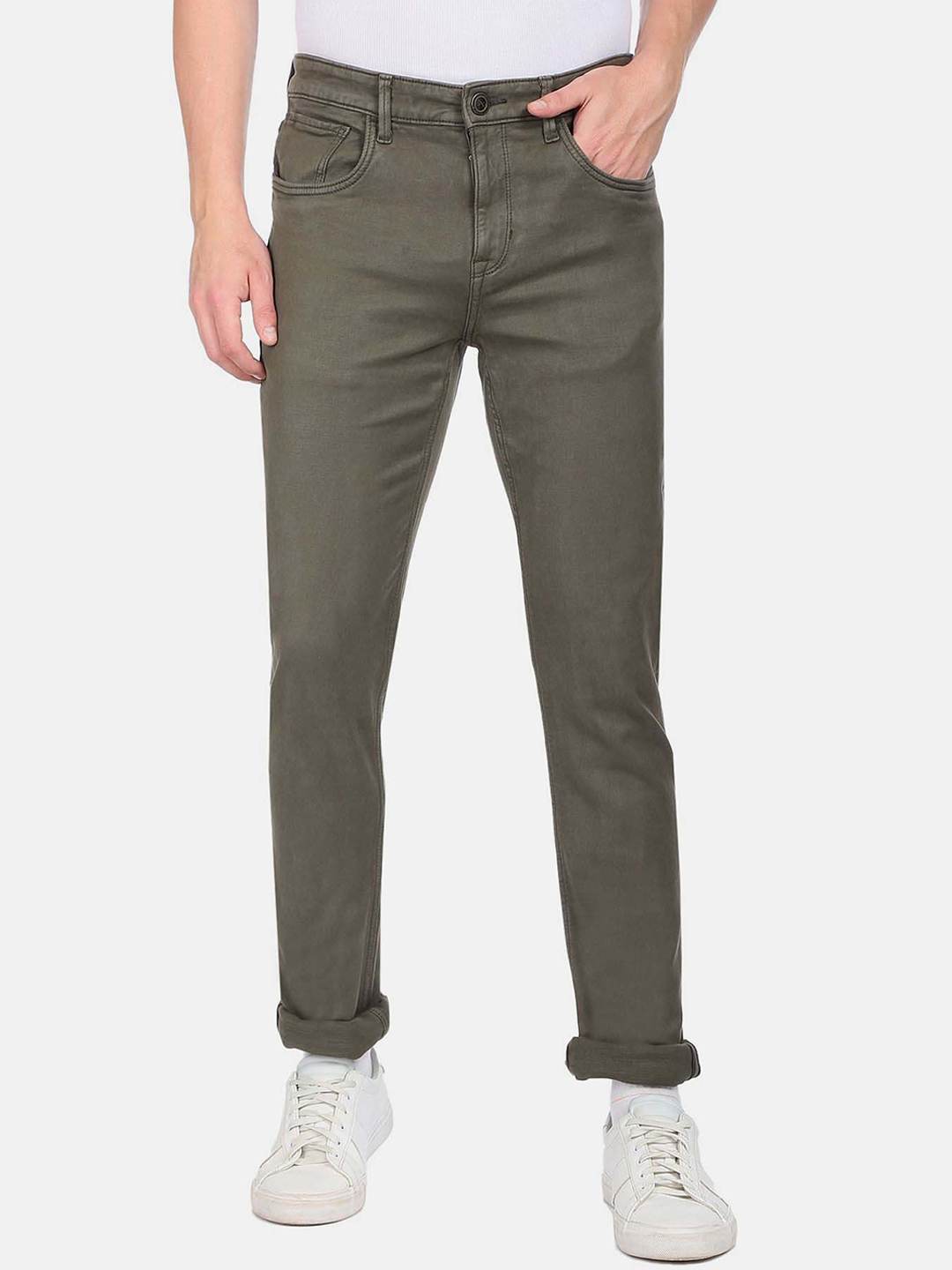 Buy Arrow Sport Men Green Slim Fit Jeans - Jeans for Men 20312260 | Myntra