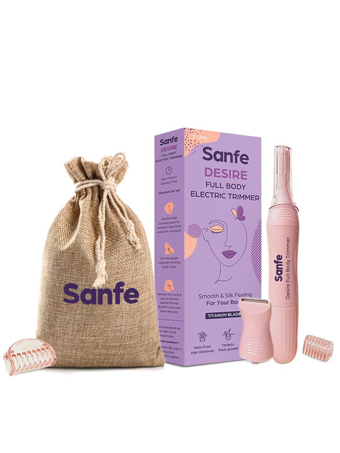 Buy Sanfe Desire 7 In 1 Trimmer For Bikini Line, Underarm, Face