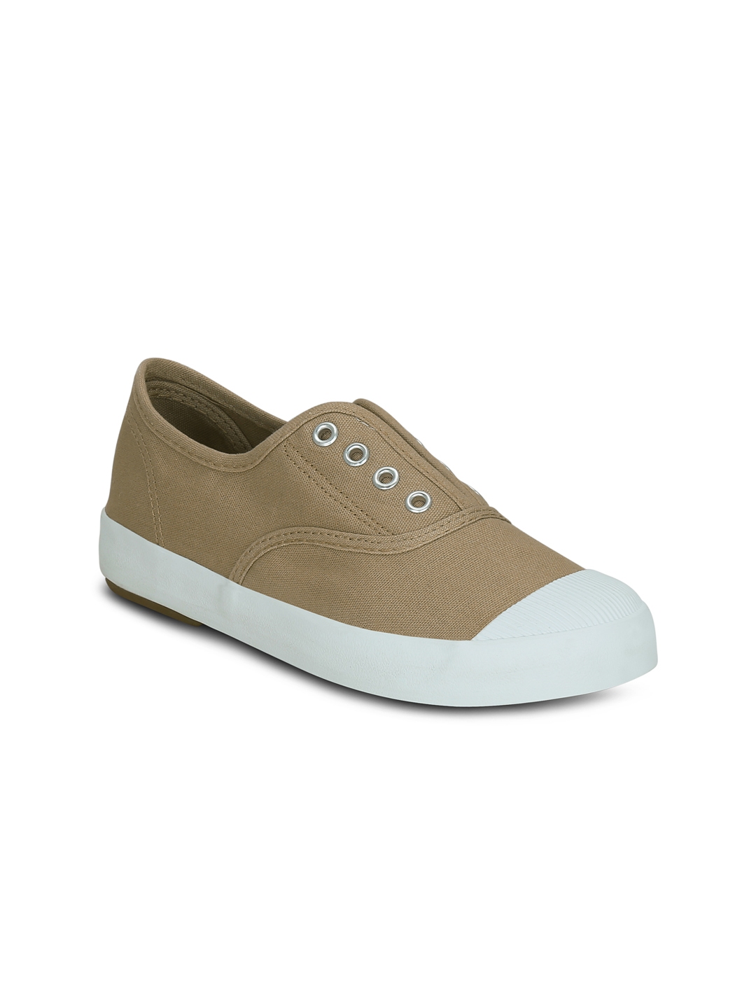 beige slip on trainers womens