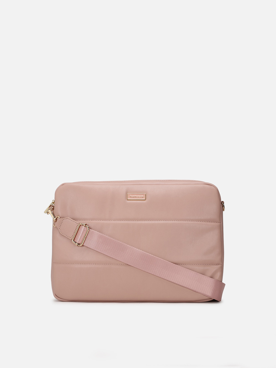 Buy Van Heusen Woman Pink Textured PU Laptop Bag Laptop Bag for Women